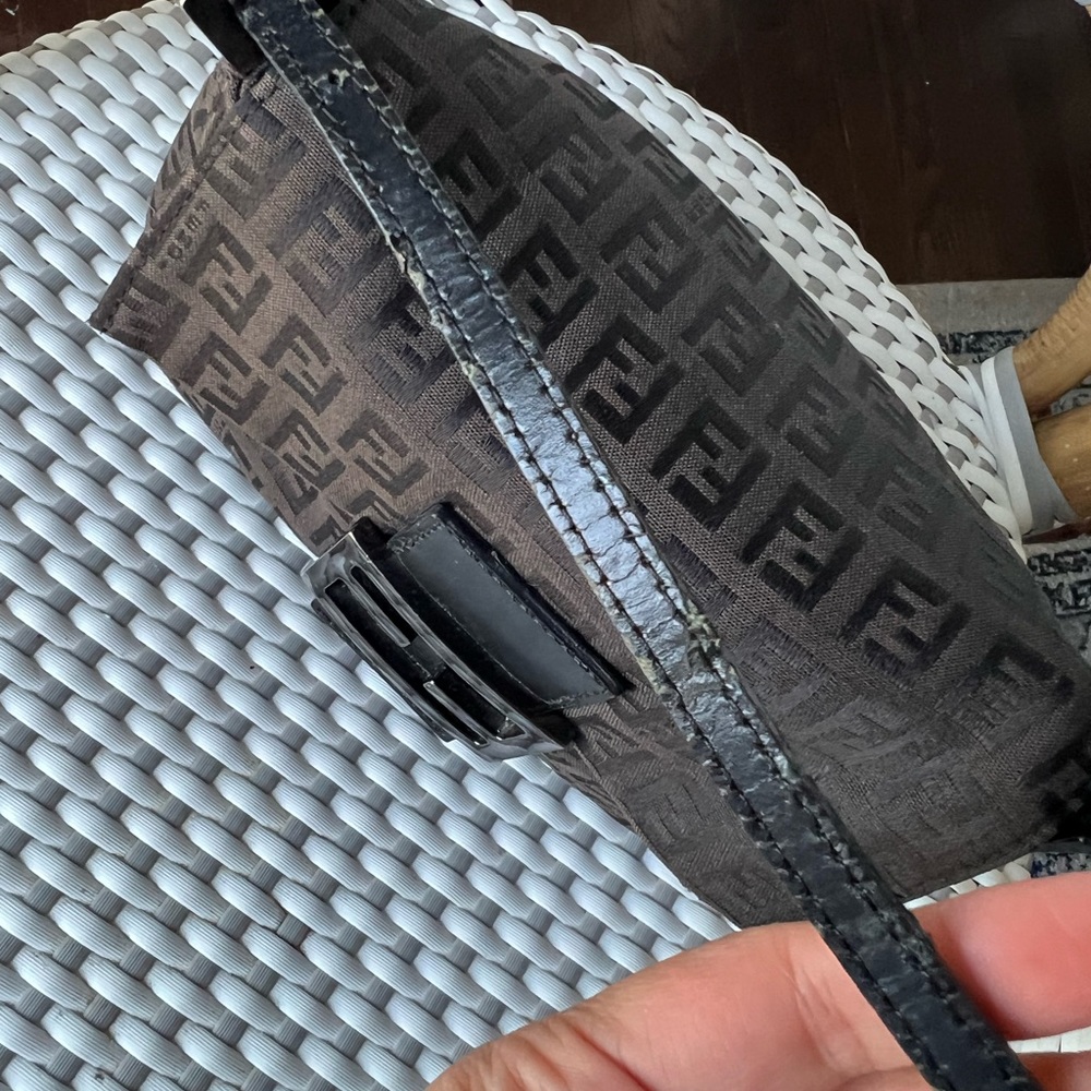 Fendi Authentic Monogram Canvas Mini Baguette Sty… - image 6